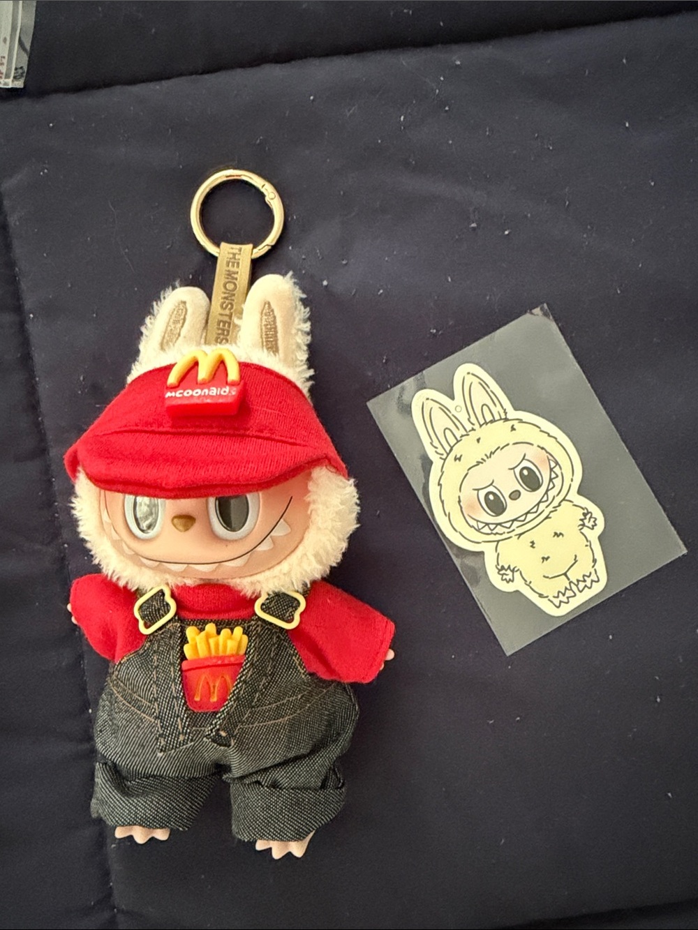 PopMart -The monster Exciting Macaroon (Soy Milk ) with McDonald Uniform